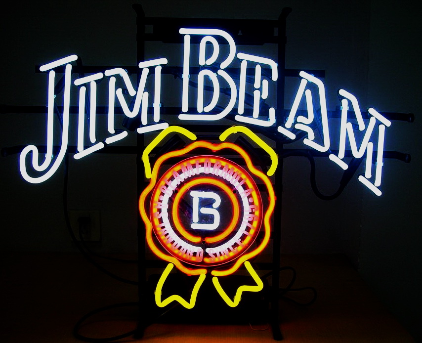 Jim Beam Medal Logo Neon Sign